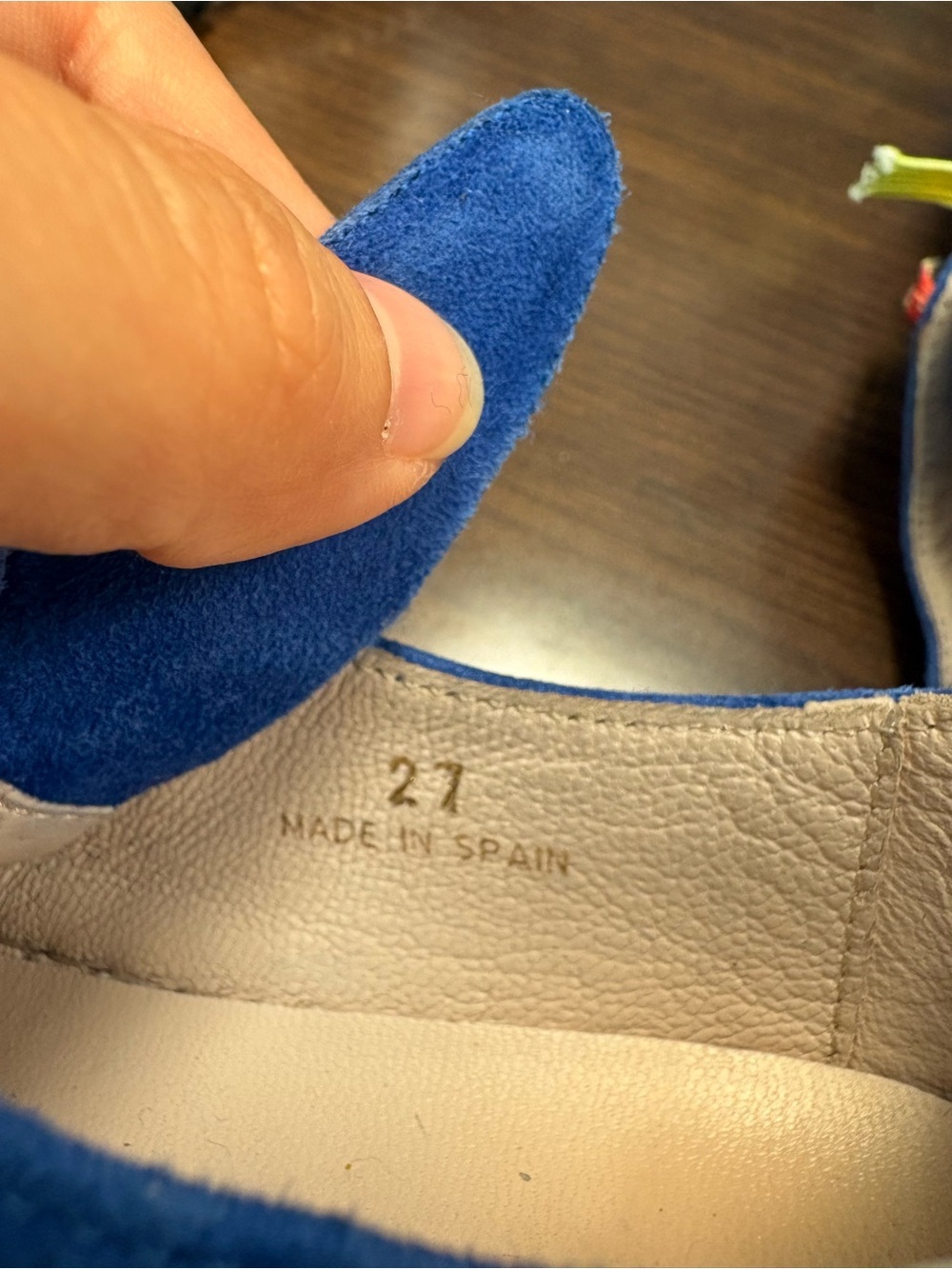 Minna Parikka Blue Suede Slip-On Bunny Sneakers with Rainbow Laces - Picture 7 of 11